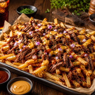 Loaded Shredded Beef French Fries