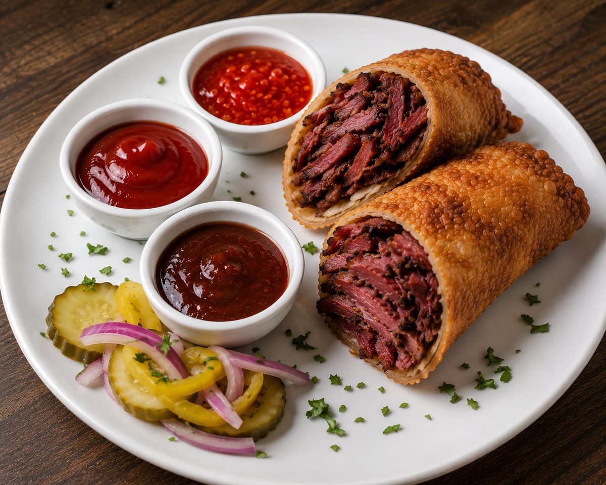 Pastrami Egg Roll